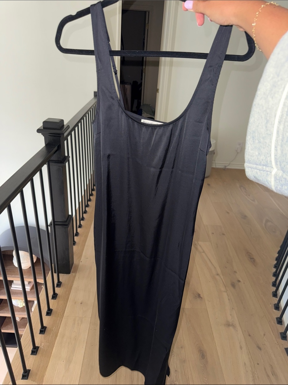 Abercrombie & Fitch Black Maxi Slip Dress